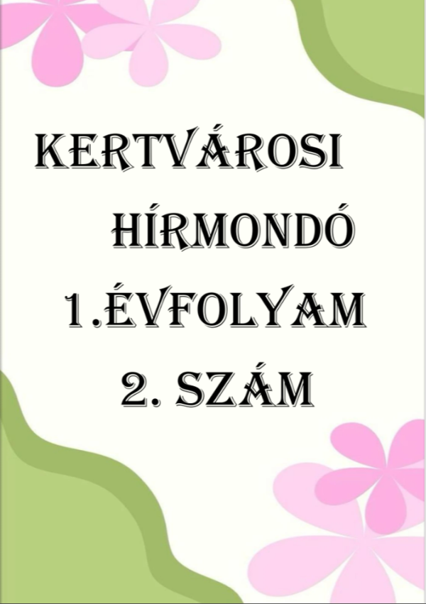 Kertvárosi Hírmondó 1. évfolyam 2. szám